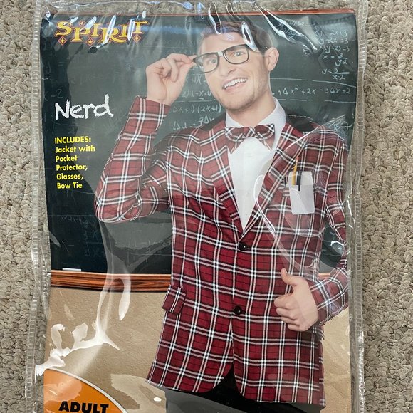 Nerd Costume Spirit of Halloween Men Size Large L Dress Up Pretend Party - Picture 1 of 7